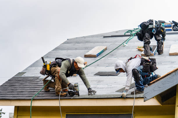 Professional Gutter Installation technician working in Freehold, NJ